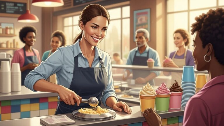 31-Year-Old Scoops Ice Cream Part-Time in Tough Job Market