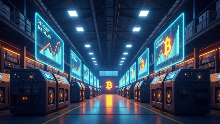 Bitcoin Mining Difficulty Hits 148 Trillion in 2025