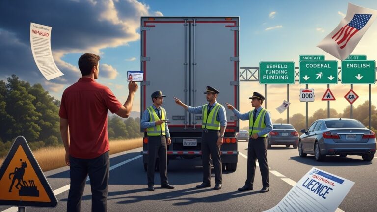 California Sues Trump Over Truck Driver English Rules