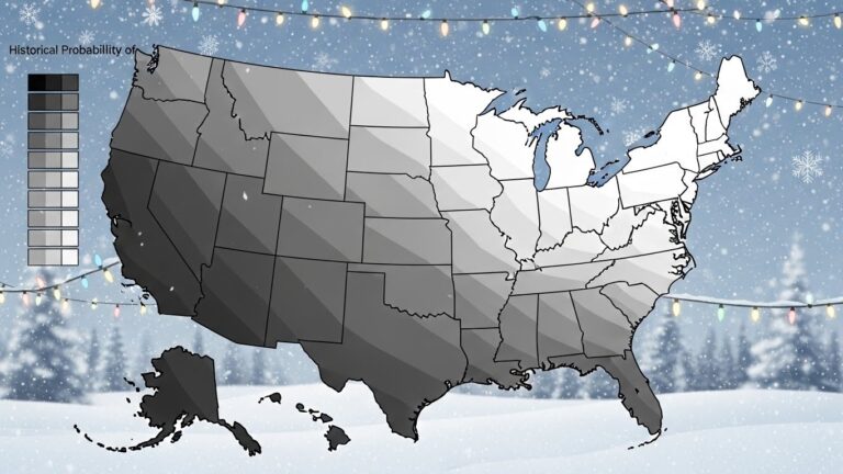 Chances of a White Christmas in the US: Map and Odds