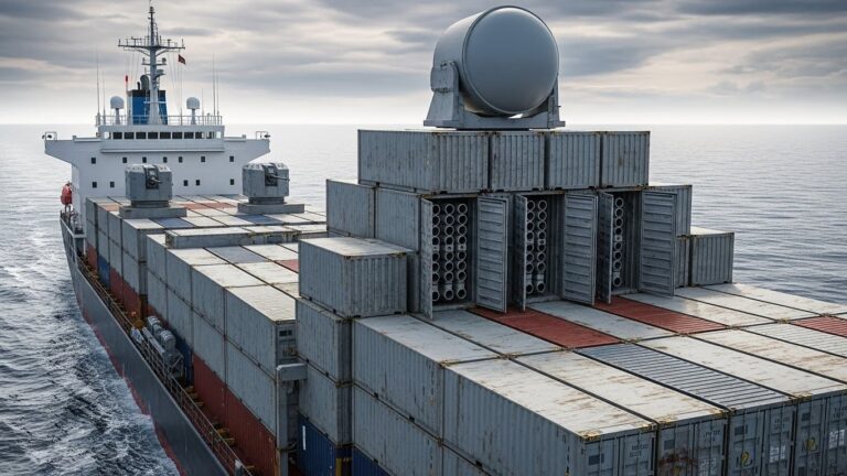 China’s Hidden Missile Ship: Cargo Vessel Turns Deadly Arsenal