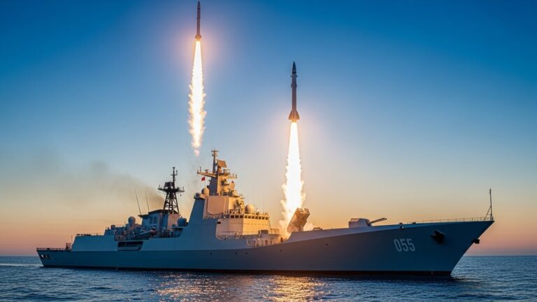 China’s YJ-20 Hypersonic Missile Test From Type 055 Destroyer