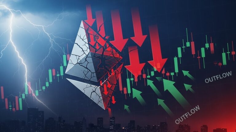 Ethereum Bearish Pennant Forms Amid $545M ETF Outflows: Crash Ahead?