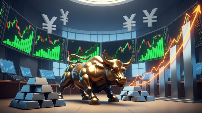 Futures Rise as Gold Hits $4400 and Yields Surge