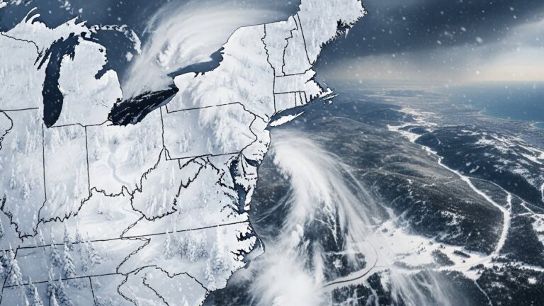 Northeast Nor’easter Brings Heavy Snow to Interior Regions