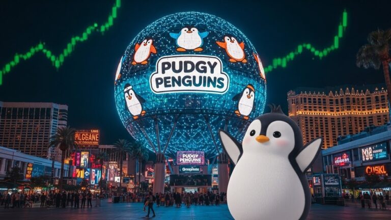 PENGU Price Surges with Las Vegas Sphere Debut