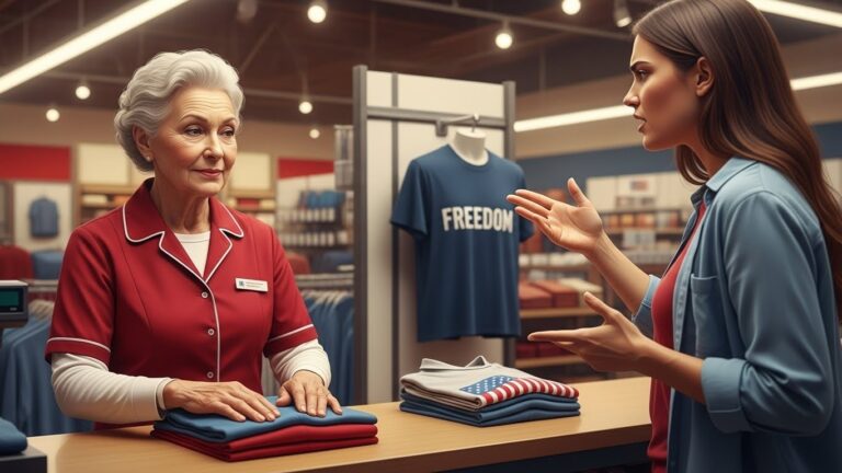 Police Probe Leftist Harassment of Elderly Worker Over Patriotic Shirt