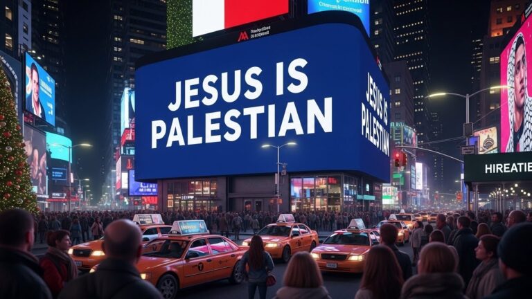 Times Square Ad Claims Jesus Palestinian on Christmas