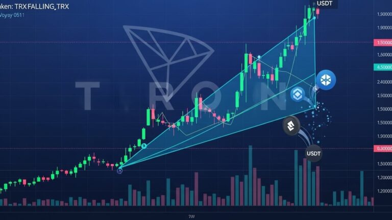TRX Price Forms Bullish Wedge as Tron Metrics Surge