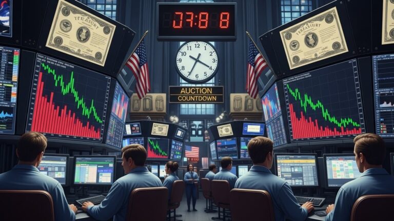 U.S. Treasury Yields Dip Before Major Debt Auctions