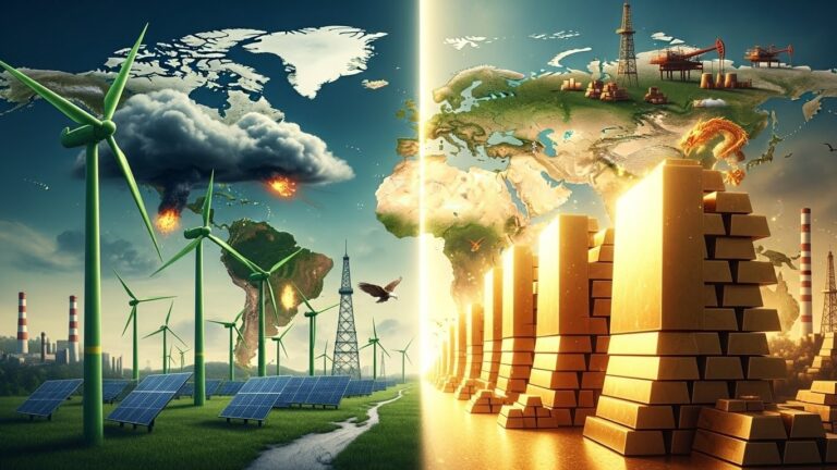 West Goes Green, East Hoards Gold: Energy Shift