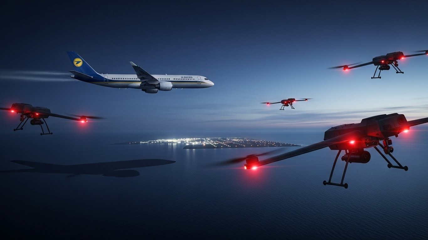 Ukrainian leader's plane narrowly escaped military-grade drones over Ireland. Was it hybrid warfare or something else? Full details on the Dublin incident and rising European drone threats.