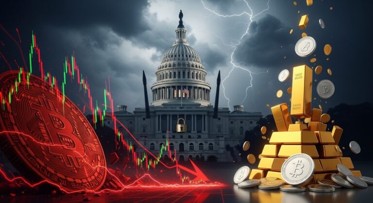 Bitcoin Drops as US Shutdown Odds Surge to 78%
