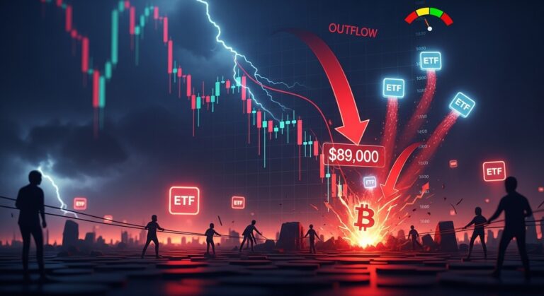 Bitcoin ETFs See 4th Day Outflows as BTC Falls Below $89K