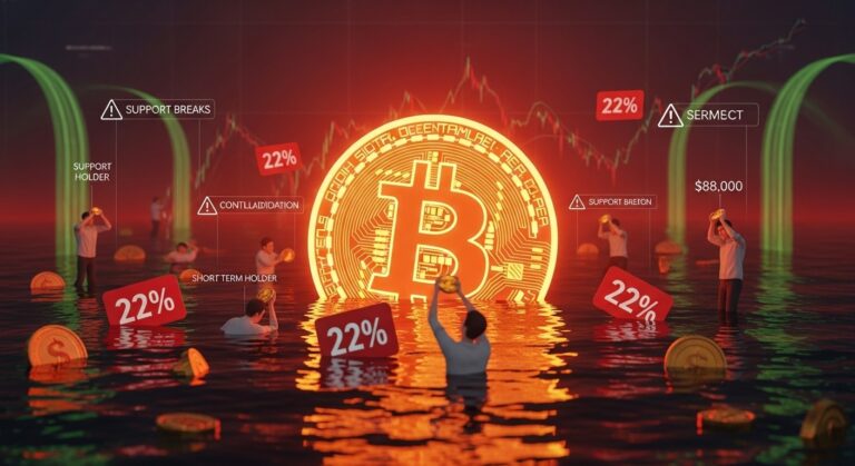 Bitcoin Liquidity Crunch: 22% Supply in Loss Signals Reset Needed