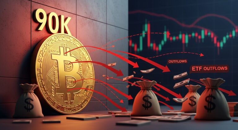 Bitcoin Stalls Near 90K as ETF Outflows Hit Hard