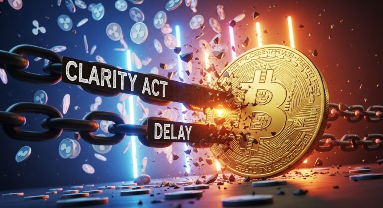 Bitcoin Surges Despite CLARITY Act Delay; XRP Staking High Returns