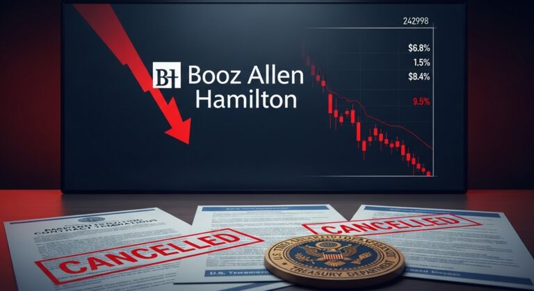 Booz Allen Stock Crashes After Treasury Cancels Major Contracts
