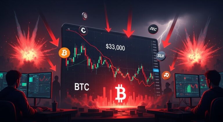 Crypto Crash Jan 2026: BTC Dips Below 83K, Liquidations Surge