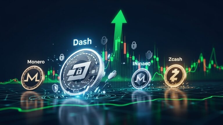 Dash Leads Privacy Coin Surge: Monero and Zcash Rebound
