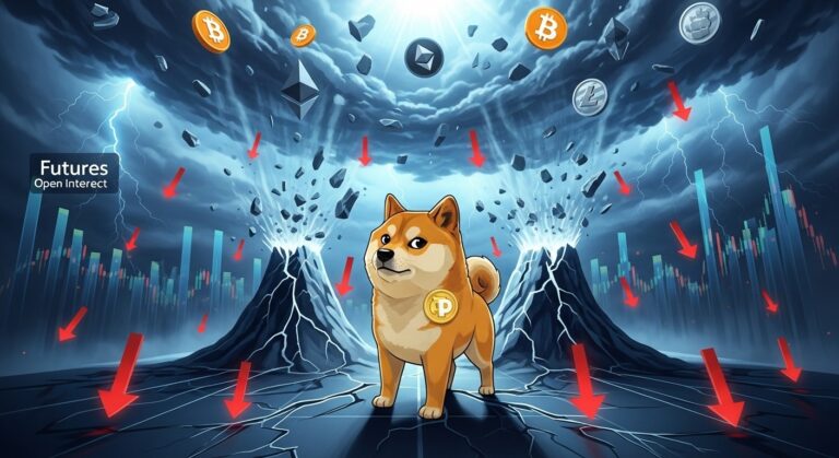 Dogecoin Double Top Emerges Amid Declining Futures OI: Crash Ahead?