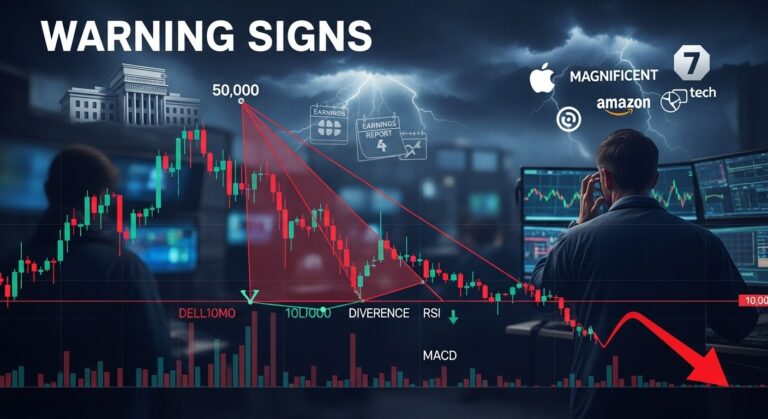 Dow Jones Rising Wedge Signals Caution Ahead of Earnings