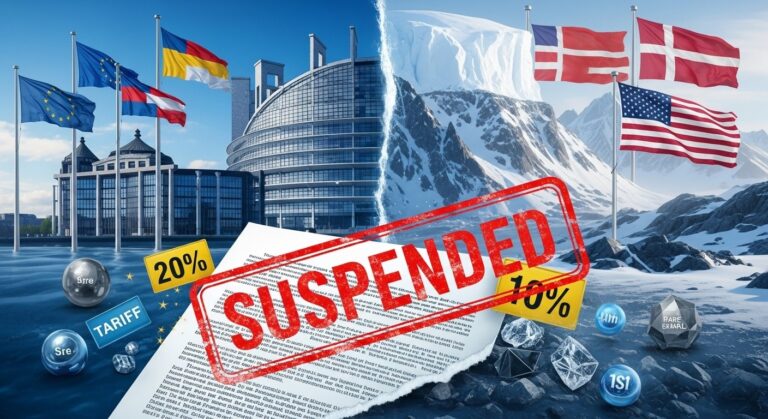 European Union Suspends US Trade Talks Over Greenland Tariff Row