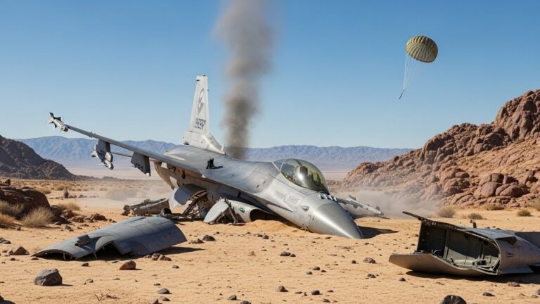 F-16 Fighter Jet Crashes in Southern California