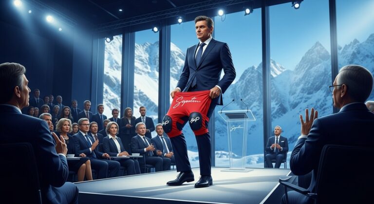 Gavin Newsom Knee Pads Stunt At Davos Backfires