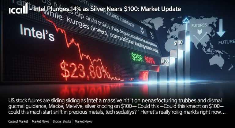 Intel Plunges 14% as Silver Nears $100: Market Update