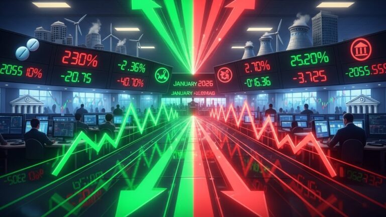 Midday Stock Movers: Top Gainers and Losers January 16 2026