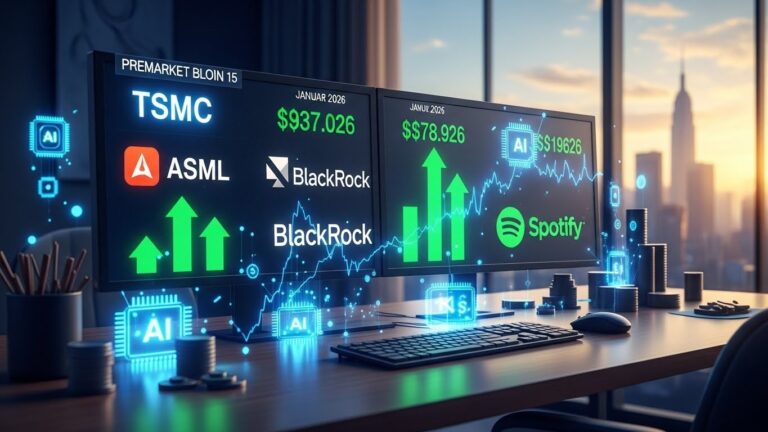 Premarket Movers: TSMC, ASML, BlackRock Surge