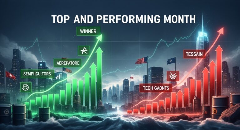 Top and Bottom Stocks in Volatile Wall Street Month