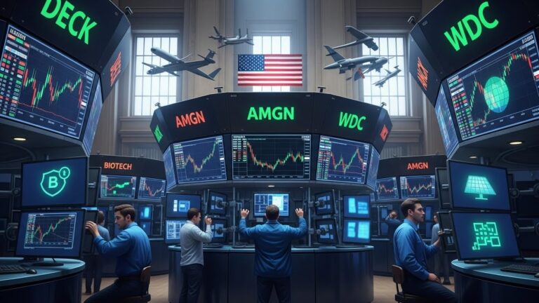 Top Stocks Moving Midday: DECK, AMGN, WDC Insights