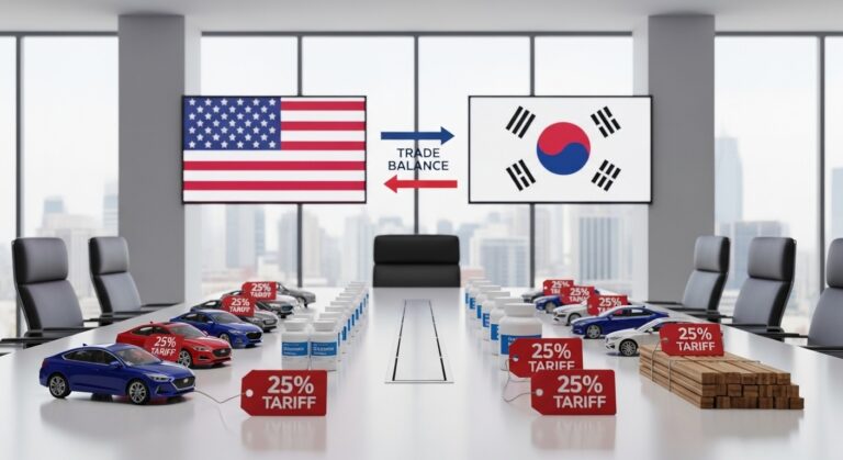 Trump Raises Tariffs on South Korean Autos and Pharma to 25%