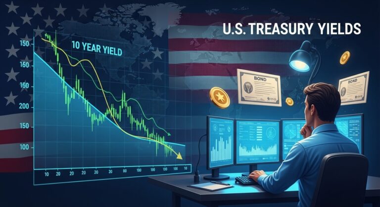 US Treasury Yields Dip as Investors Weigh Economy