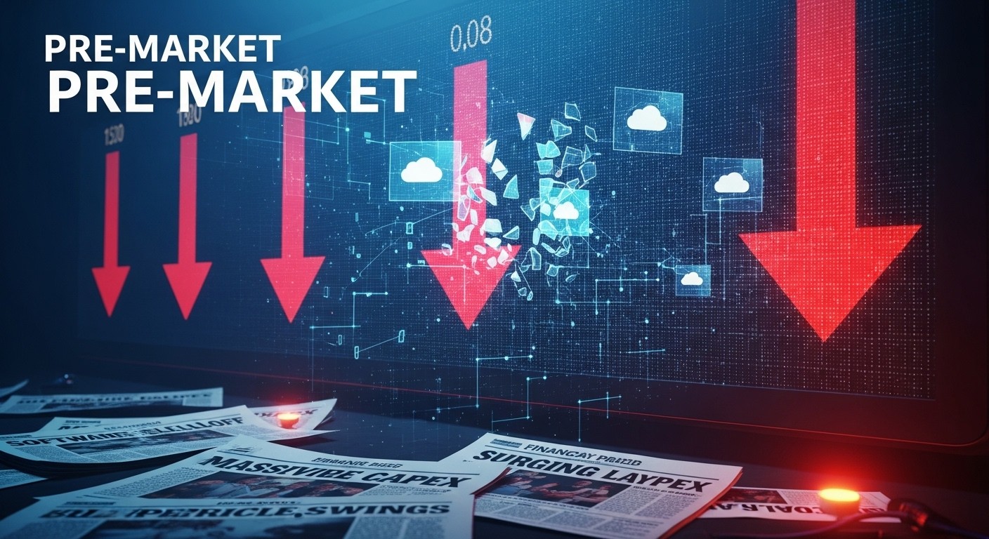 Stock futures drop, software stocks slide, Alphabet's huge AI spend, surging layoffs, and oil volatility — here are the 5 must-know market stories before trading begins Thursday.