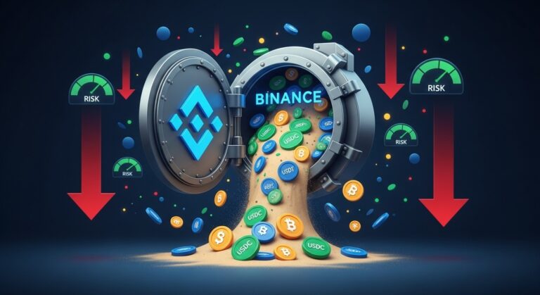 Binance Stablecoin Reserves Drop $9B: Risk Appetite Fades