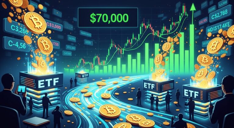 Bitcoin ETFs Rebound With $331M Inflows as BTC Hits $70K