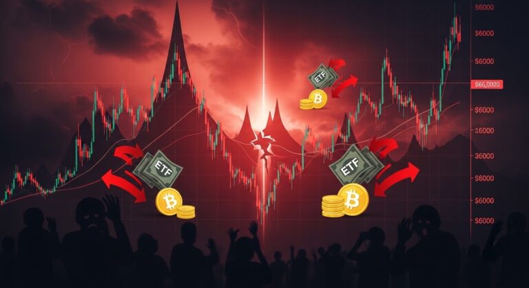 Bitcoin Price Crash Risk: Double Top and ETF Outflows Signal $60K?