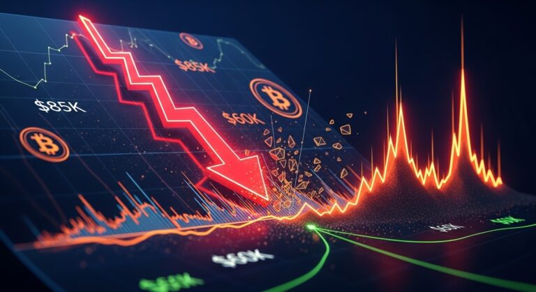 Bitcoin Volatility Spikes in Dramatic Price Slide