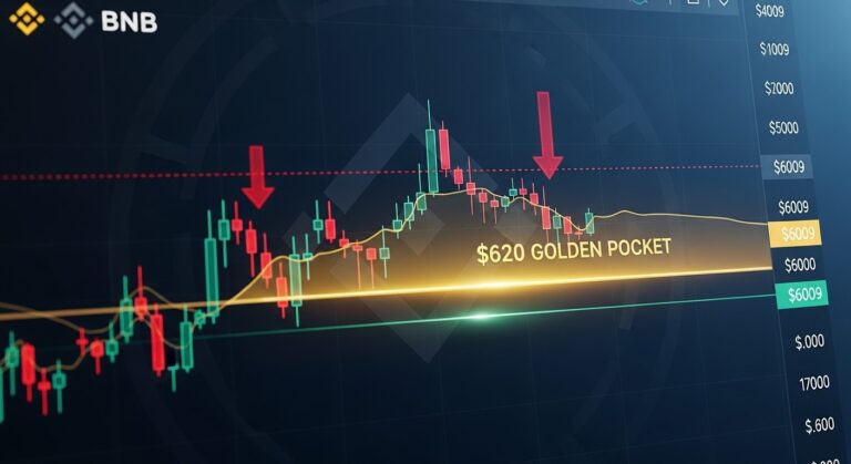 BNB Price Drops Below $620 Golden Pocket: Key Support Test
