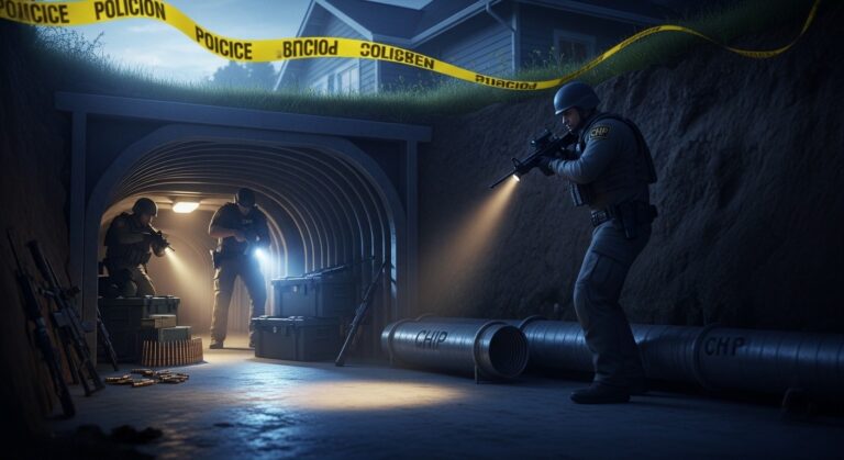 California Raid: Underground Bunker and Weapons Cache Uncovered