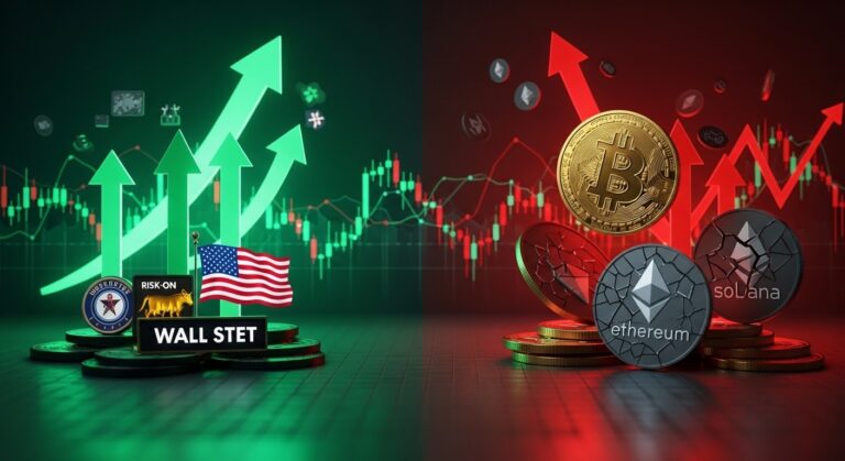 Crypto Traders Face Macro Test Amid US Stocks Risk-On Rally