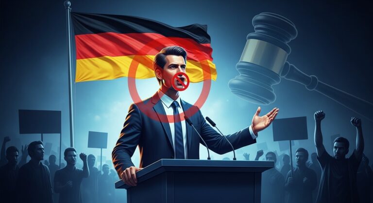 Germany’s Free Speech Battle: Speaking Ban Threat Against Opposition Leader
