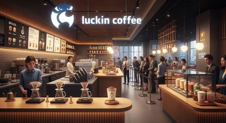 Luckin Coffee Unveils Premium Flagship Challenging Starbucks