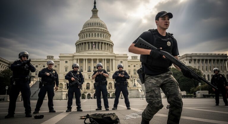 Man Arrested Running Toward U.S. Capitol With Shotgun