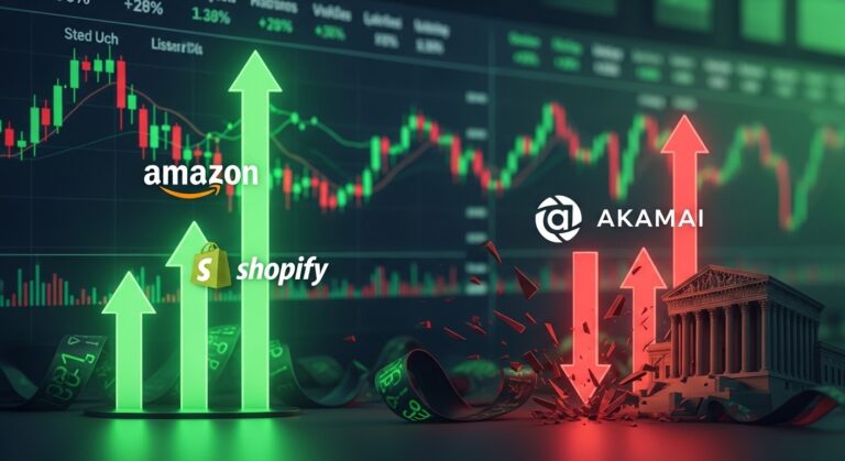 Midday Stock Movers: Amazon, Shopify Surge Big