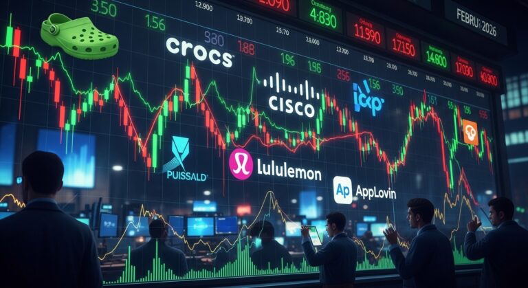 Midday Stock Movers: Big Earnings Surprises February 2026