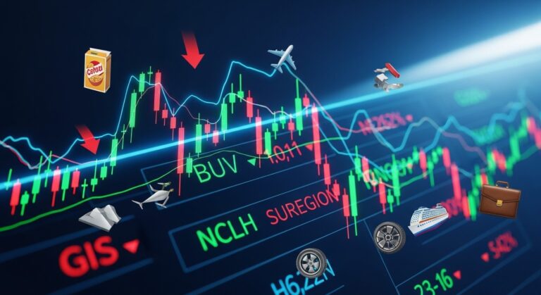 Midday Stock Movers: GIS, LUV, GPC, NCLH Surge or Slide